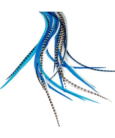 Real Feather Hair Extensions - Ice (3 Feathers)
