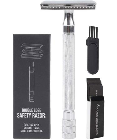 Uonlytech Double Razor Set for Men - Reusable Metal Shaving Razor & Hair Clip - International Shipping Available - Buy Online on GoSupps.com