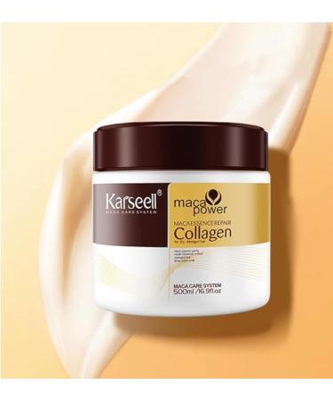 Collagen Hair Treatment - Deep Repair Conditioning Argan Oil Mask for Dry Damaged Hair | 16.90 oz (500ml) | All Hair Types - Buy Online on GoSupps.com