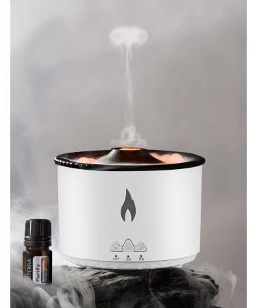 SEAAN Volcano Humidifier: Jellyfish Mist Flame Diffuser - 360ml for Bedroom, Home & Office | Pulsating & Continuous Modes - Buy Online on GoSupps.com