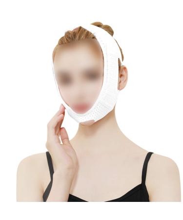 Face Lifting Slimming Belt Facial Cheek V Shape Lift Up Thin Mask Strap Face Line Double Chin Reduce White Picture 4