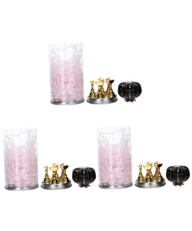 Didiseaon 3 Sets Nail Holder Fake Nail Tip Stand Metal Holder False Nail Tip Holder Nail Art Display Rack Nail Art Tip Holder Pedicure Tip Stand Fingernail Display Stand Manicure Magnet Tool