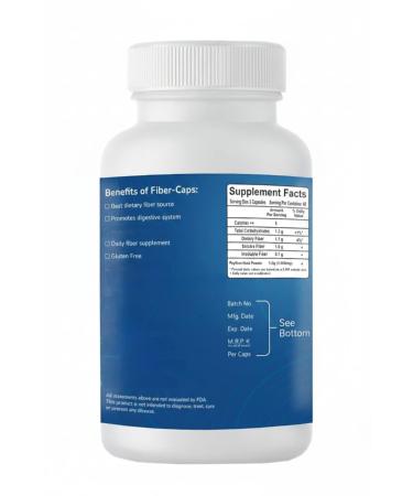 Psyllium (Sat Isabgol) Capsules: 120 Capsules (500 mg each) fiber for Effectively Relief from Constipation and Rich Source of Dietary Fiber. - Buy Online on GoSupps.com