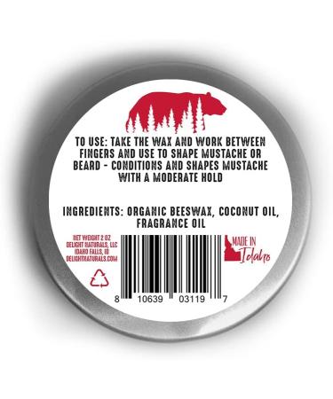 Delight Naturals Voyageur Mustache Wax - Premium Grooming from Bainbridge Island | International Shipping Available - Buy Online on GoSupps.com