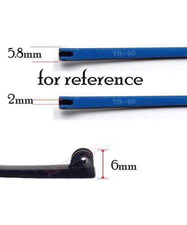 Buy OQCEHA Glasses Arm Replacement - Low Profile Plastic Brackets in Blue & Black | Glasses Accessories & Frame Replacements - Buy Online on GoSupps.com