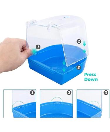NINGVIHE Bird Bath for Cage Bird Bath Tub Bird Cage Accessories Parrot Bathing Tub for Small Birds Canary Budgies Parrots (A Style) - Buy Online on GoSupps.com