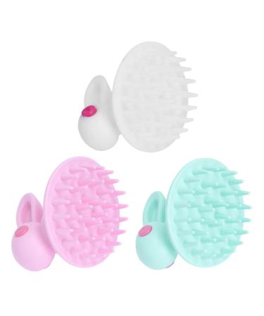 Beatifufu 3 piece massage curb skin cleaning brush scalp massage device hair cleaner massage hairbrush scalp massage brush beautiful hair brush hair washing brush shampoo hairbrush