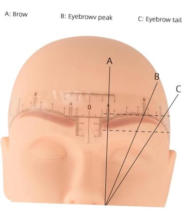 HAPINARY 50pcs Leveling Eyebrow Ruler Eyebrow Line for Measurement Marker Eyebrow Ruler - Buy Online on GoSupps.com