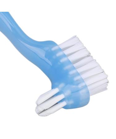 5-Part Prosthesis Removal Brush Set | Professional Portable Double-Sided Denture Care Brush (Blue) - Buy Online on GoSupps.com