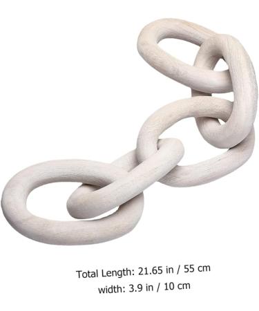 ABOOFAN Coffee Table Decor Wood Decor Tiered Tray Deocr Wall Art Decor Crafts Vintage Hanging Chain Office White 55x10cm - Buy Online on GoSupps.com