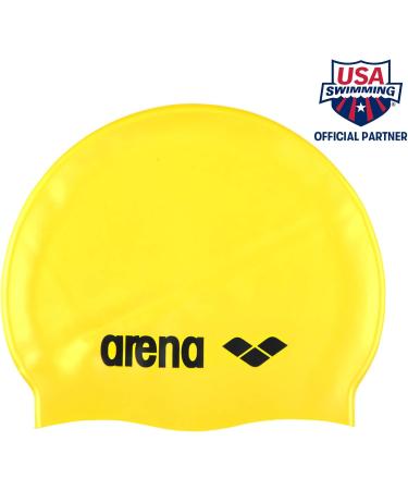 Buy Arena Classic Unisex Silicone Bath Cap - Durable Soft Swimming Cap for Men & Women | Yellow - International Shipping Available - Buy Online on GoSupps.com