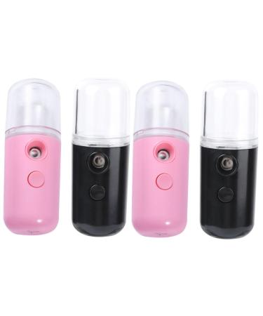 Beavorty 4 pcs Spray Hydrating Apparatus mini spray bottle pink cleaner portable humidifiers handheld facial 10.5x3.5cmx2pcs Pink Blackx2pcs