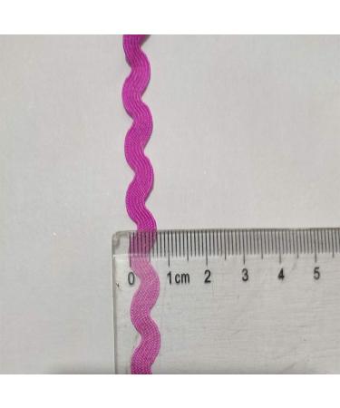 Colorful 5mm Rick Rack Fringe Trim - 50 Yards, Ideal for DIY Clothes, Dressmaking, and Party Decoration in 10 Vibrant Colors - Buy Online on GoSupps.com