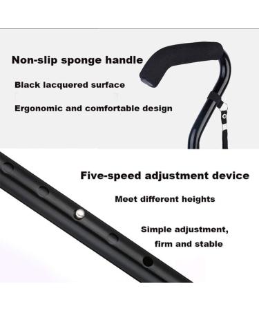 SilteD Swan Neck Walking Cane Offset Walking Sticks Double Handle to Help Get up Height Adjustable Collapsible Crutch Mobility Aid for Elderly Men and Women rollator Walker - Buy Online on GoSupps.com