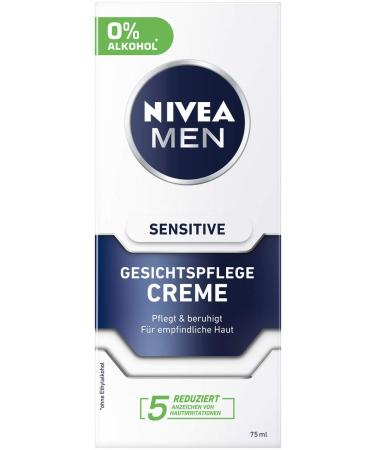 Nivea Men Sensitive Facial Care Cream 2-Pack | Moisturizer for Sensitive Skin | Soothing Chamomile Formula | 75ml Each - Buy Online on GoSupps.com