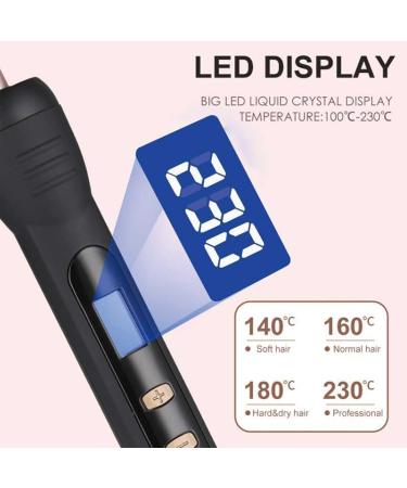 Curling Wand 9MM Thin Curling Iron Tight Curls LCD Display 100-230 C for All Hair Types Tourmaline Ceramic Barrel 30-Second Heat-Up Long&Short Hair Culer Pro Curling Tongs (Gold) - Buy Online on GoSupps.com