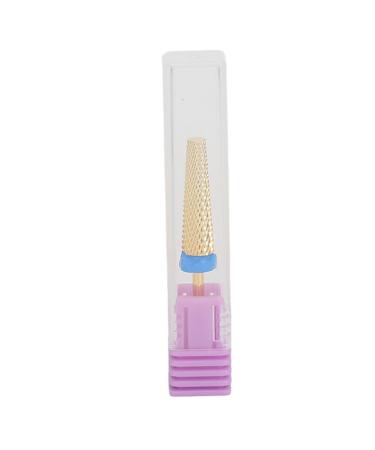 Nail Gel Drill Bit Nail Grinding Head Tungsten Steel Multi-Use Ultra-Long Gold Quick Sanding with Storage Box for Salon (133#-M)