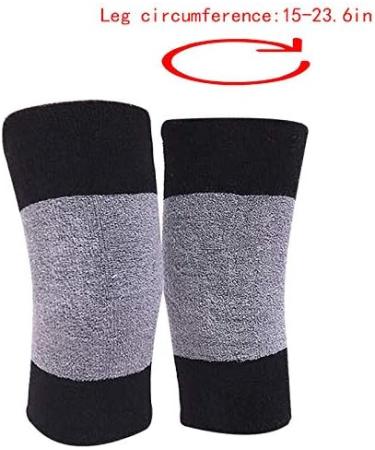 2 Pairs Unisex Cotton Knee Brace Pads - Warm Thermal Support Leggings for Sports & Fitness | Black & Gray - Buy Online on GoSupps.com