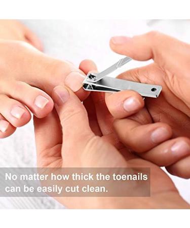Kecung Toenail Clippers Straight Edge Toenail Clippers Stainless Steel Nail Clippers for Men Women Thick Nails 6PCS Silver - Buy Online on GoSupps.com