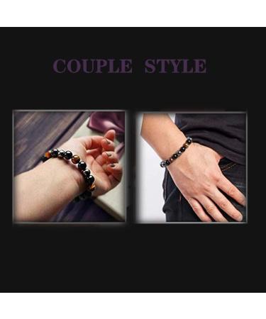 Natural Tiger Eye Obsidian Hematite Bracelet Pure Handmade Elastic Bracelet for Men and Women Relieves Fatigue Brings Health and Good Luck. (6mm/8mm/10mm) - Buy Online on GoSupps.com