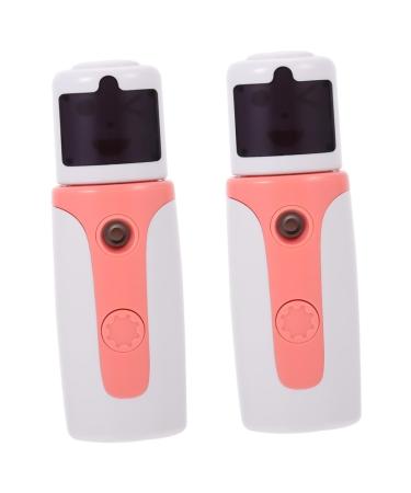 Beavorty Hydrating Cream 2 Sets Hydrating Instrument Nano Mist Sprayer Beauty Care Mister Face Handheld Doll Moisture Cream 10X3.3cmx2pcs Pinkx2pcs