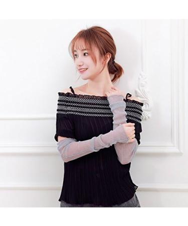 Ispchen Summer Sunscreen Arm Sleeves for Women - Elegant Lace Cooling Gloves Ultra-Thin Arm Protection for Running Golf & Driving - Black - Buy Online on GoSupps.com