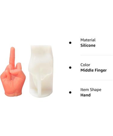 TOPYS 3D Hand Silicone Mold - Middle Finger Gesture Candle & Resin Casting Mould - Buy Online on GoSupps.com