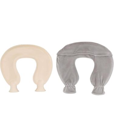 LBEC 1L Hot Water Bottle - Explosion-Proof U-Shaped Soft Cover for Pain Relief - Gray - Buy Online on GoSupps.com