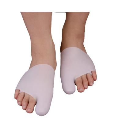 MANFENG Bunion Foot Sleeve Metatarsal Sleeve for Man and Women Bunion Corrector for Bunion Relief and Hallux Valgus Big Toe Joint Pain. (White - 1 Pair)