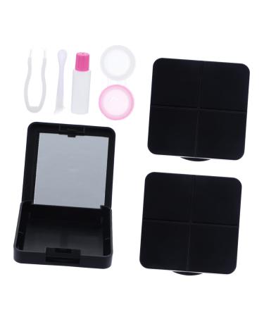 Frcolor 3 sentences contact lens container contacts white Halloween glasses Organizer suction rod holder lens travel case Introductory pen.