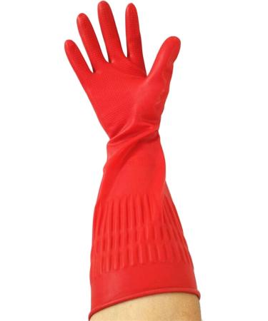 Dishwashing Gloves Red Rose Latex Gloves Extended Thickened Washing Gloves Washing Bowls Gloves Tools CH - Buy Online on GoSupps.com
