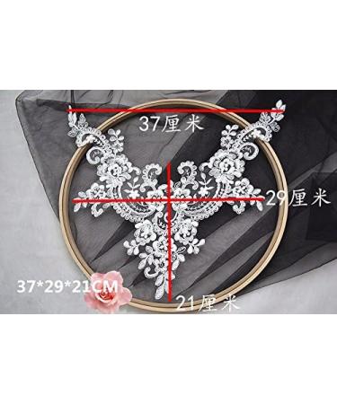 2PCS Lace Wedding Dress Veil Applique & Bridal Collar Headdress Set - Handmade DIY Accessories (Color A) - Buy Online on GoSupps.com