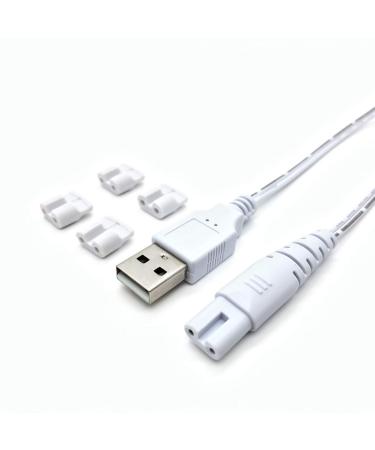 Vosaro USB Charging Cable Only Fit for Water Flosser Model FC159 FC1591 FC156 FC256 FC259, with Charge Port Caps to Protect Oral Irrigator, Charge Port Cover and USB Charging Cord Replacement Parts