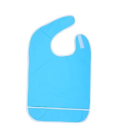 Libs for adults waterproof oil-repellent for seniors with Velcro fastener on the neck reusable washable and washable for seniors older people Blue-45 * 65