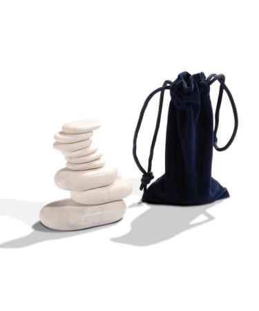 Master Massage Marble Stone Cold Stone Stone Set for Massage White Marble 9 Pack Various Sizes