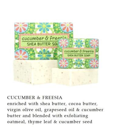 Greenwich Bay 6.5 oz Garden Shea Butter 3 Bar Soaps - Cucumber & Freesia - Buy Online on GoSupps.com