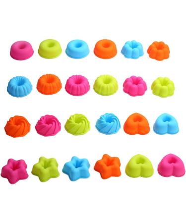 Alipis 24pcs Set Silicone Baking Cups Silicone Cake Mold Reusable Baking Cup Silicone Cupcake Liners Lining - Buy Online on GoSupps.com