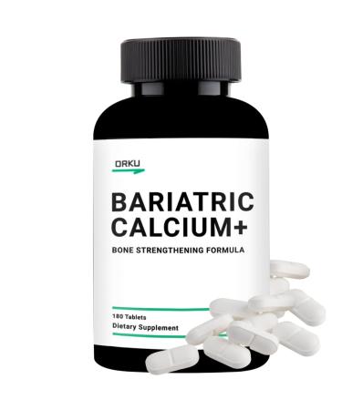 ORKU Bariatric Calcium Pills  1200mg Serving of Calcium Citrate with Vitamin D & Magnesium  Non-Chewable Unflavored Tablets