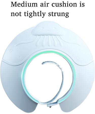 Adjustable Silicone Baby Shower Cap for Infants to Kids (6mo-12yrs) - Haze Blue Jellyfish Design - Buy Online on GoSupps.com