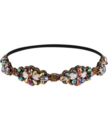 Elastic Headband with Rhinestone&Beads Decors Hair Hoop Women Wedding Party Taking Photo Headband 1 - Buy Online on GoSupps.com