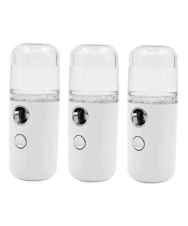 minkissy 3pi ces Mini Vaporisateur Hydratant Portable Brume Air Nanom trique Pour Peau Dispositif De R hydratation Pratique Et l gant 1 unit (Lot de 1) blancx3pcs