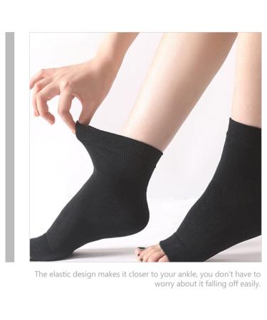 Shop Hemoton Ankle Compression Socks - 2 Pairs for Peroneal Tendonitis Relief | Comfortable Cotton Sleeve for Men & Women - Heel Protectors in Black 25x7CM - Buy Online on GoSupps.com