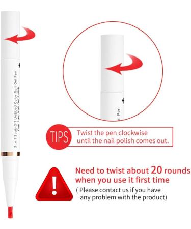 Jawseu 3 in 1 Gel Nail Polish Pen - One Step LED UV Nail Art Polish Set for Salon Quality Manicures - Buy Online on GoSupps.com