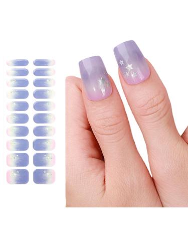 AJTUTUS Semi Cured Gels s Stickers Light Required s Polish Strips Gels Strips s Decortions for Party Wedding