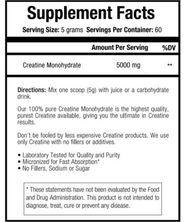 VB Health Creatine Monohydrate - No Fillers & No Additives (60 Servings) - Buy Online on GoSupps.com