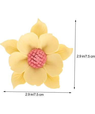 Artibetter Metal Wall Decor Bathroom Decor Wall Art Ceramic Flower Wall Decoration Home Accents Decor Tv Hand Decor Metal Wall Bathroom Wall Decor 7.5x7.5cm Yellow - Buy Online on GoSupps.com