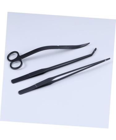 PopetPop 3-Piece Aquarium Scissors Set - Ideal for Aquatic Plants & Substrate Care - Durable Black Shears for Planted Aquariums - Buy Online on GoSupps.com