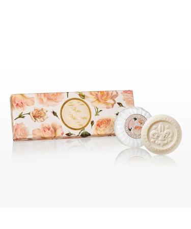Handmade Italian Rose Soap - 3 Piece Set (100g each) | Fiorentino Rose | Luxury International Shipping - Buy Online on GoSupps.com