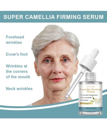 Camellia Japonica Hydrating Serum for Face Anti-Aging Wrinkle-Reducing Facial Treatment with Hyaluronic Acid Vegan & Cruelty-Free 1 Fl Oz Camellia Flower - Buy Online on GoSupps.com