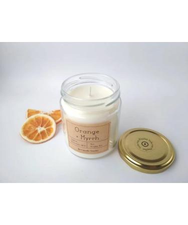 Vegan Orange & Myrrh Soy Wax Candle - Cozy Fall Luxury Scented Candle | Eco-Friendly Gift for New Home - Buy Online on GoSupps.com